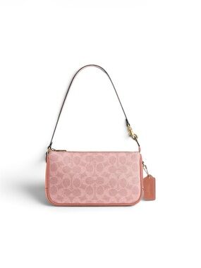 NWT Coach Plaza Bag Signature Canvas Melon Pink CCC42 Wristlet | Shoulder